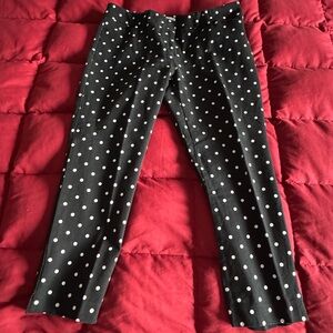 New York & Company Black and White Polka Dot Capris